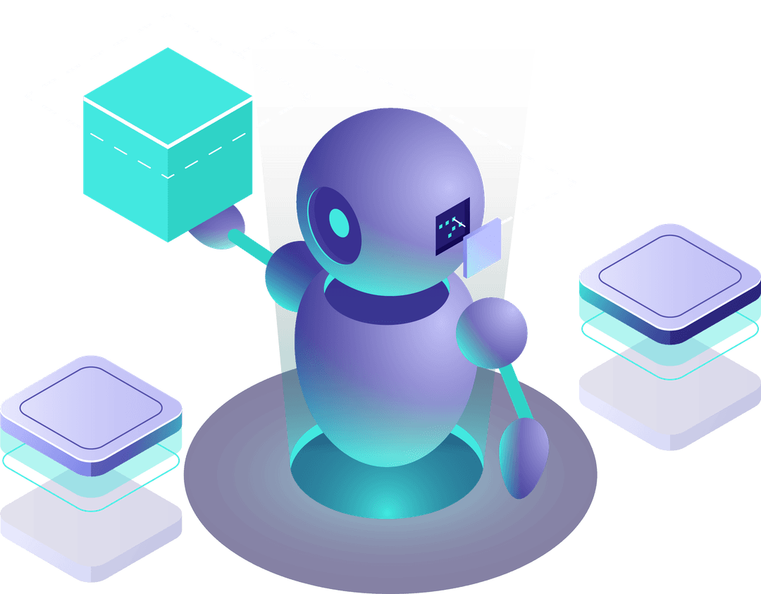 3D AI Robot Illustration